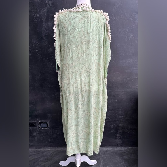 Vanita Rosa Kaftan, Coverup, Mint, Large - Picture 3 of 6